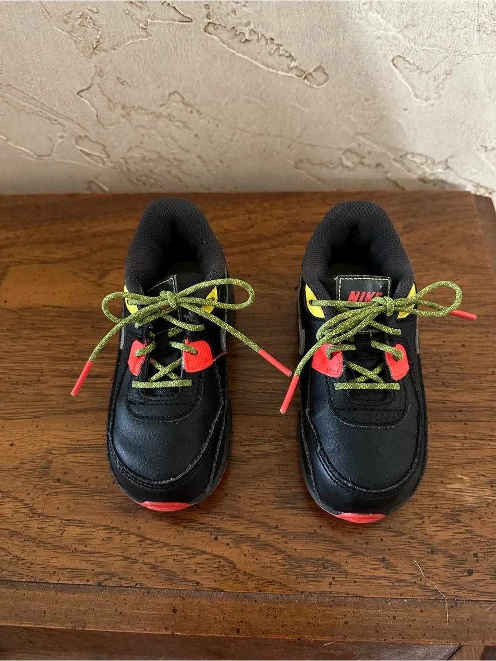 Nike Air Max 90 DC2102-001 Toddler Boy “Black Asparagus” Sneakers Size 8C